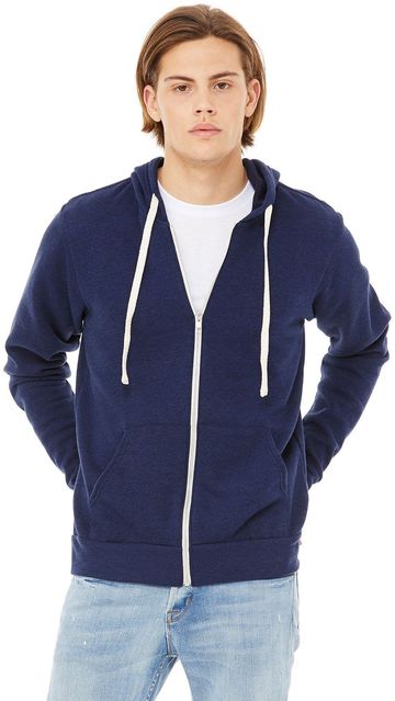 Bella + Canvas Unisex Triblend Sponge Fleece Full-Zip Hoodie